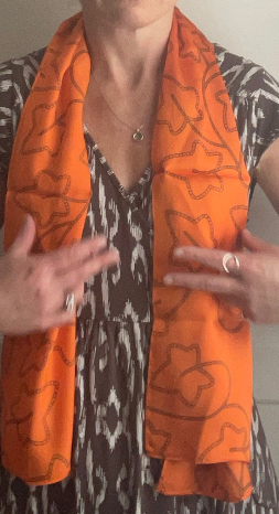 Elegant Ivy Silk Scarf